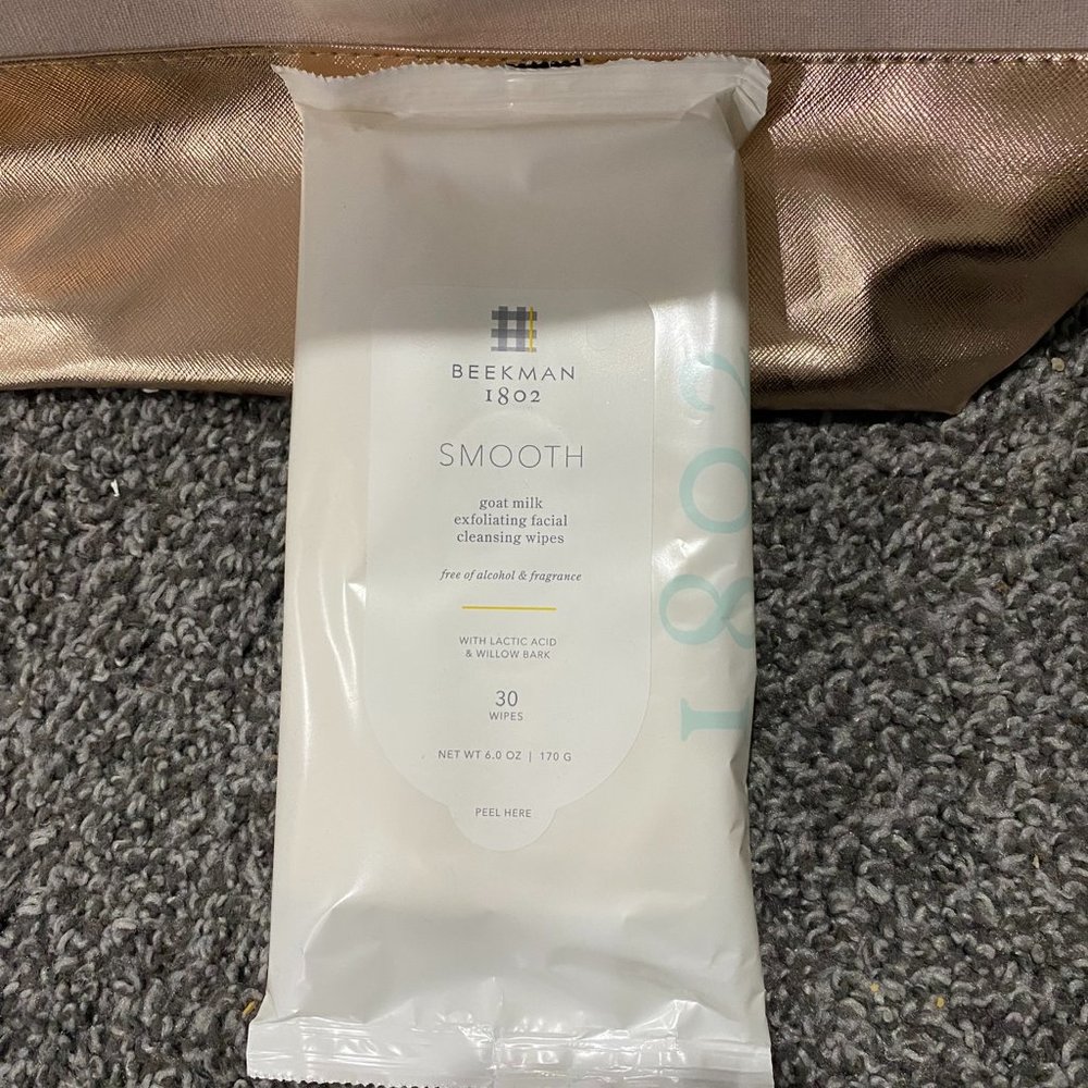 Beekman 1802 Smooth Goat Milk Exfoliating Facial Cleansing Wipes 30 count NEW